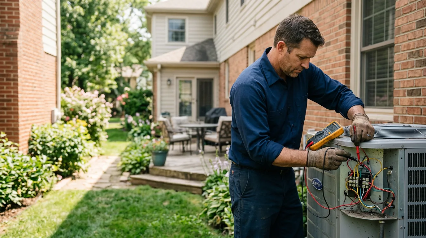 HVAC technician working near Frederic, MI